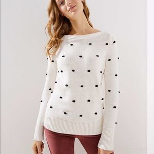 Black embellished polka dot sweater 🖤